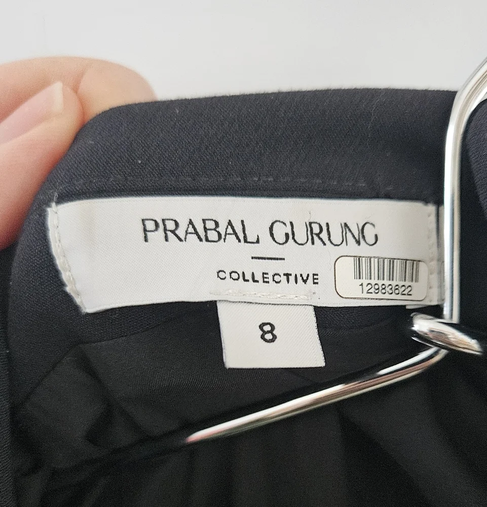 Prabal Gurung Black Tie Blazer, Size 8 - Picture 14 of 15